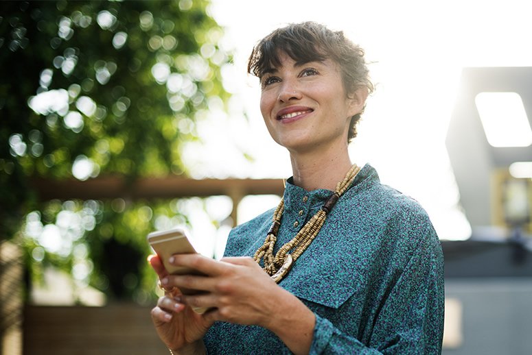 Encomenda na palma da mão